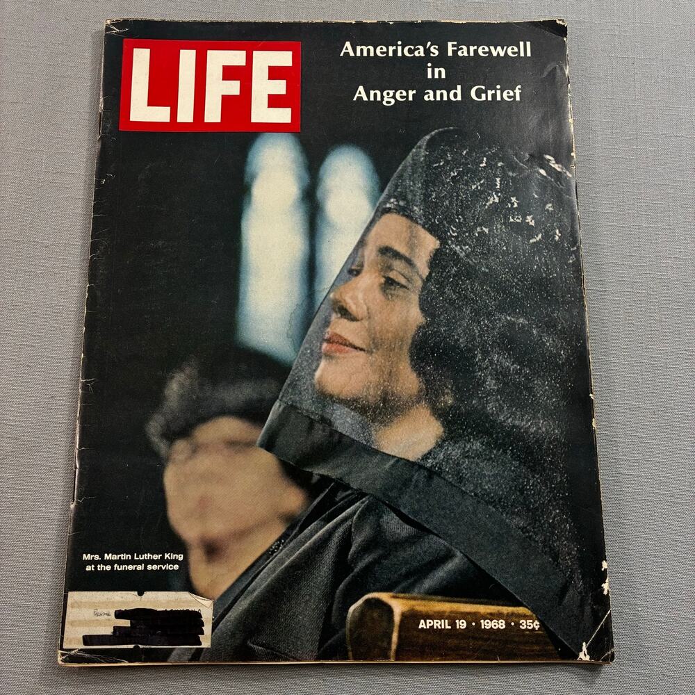 Vintage 1968 LIFE Magazine MLK Funeral Coretta Scott King Apr 19 See Descr